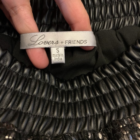 Lovers + Friends Black Sequin Gunmetal QUINN Short - Picture 10 of 13